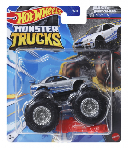 Jocuri si articole copii - HOT WHEELS MONSTER TRUCK MASINUTA FAST AND FURIOUS SKYLINE SCARA 1:64