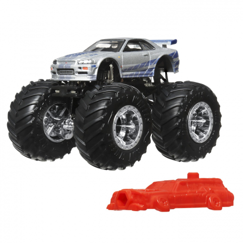 HOT WHEELS MONSTER TRUCK MASINUTA FAST AND FURIOUS SKYLINE SCARA 1:64 [2]