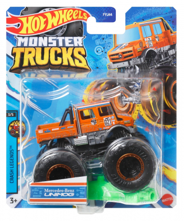Masinute, Motociclete, Elicoptere, Avioane & Trenulete - Hot wheels monster truck masinuta mercedes beng unimog scara 1:64