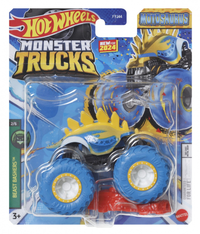 Jocuri si articole copii - Hot Wheels Monster Truck Masinuta Motosaurus Scara 1:64