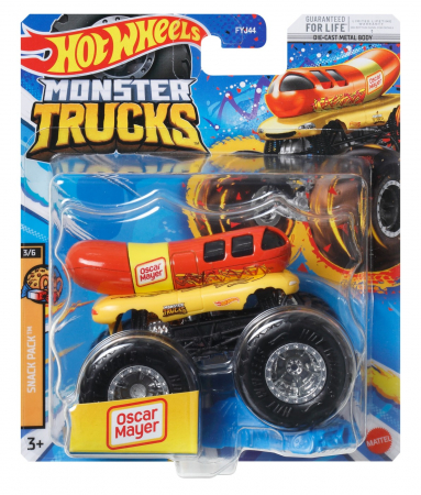 Masinute, Motociclete, Elicoptere, Avioane & Trenulete - Hot wheels monster truck masinuta oscar mayer scara 1:64