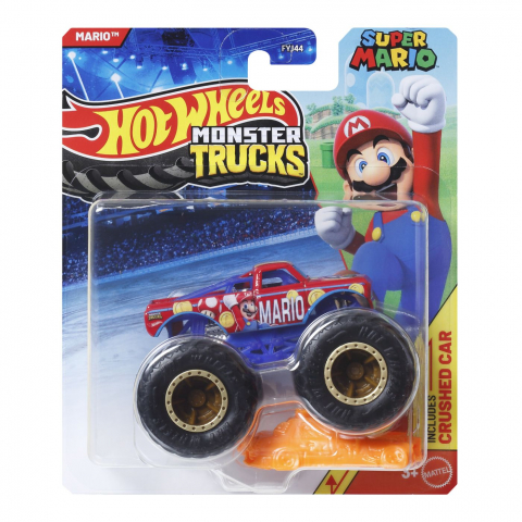Jocuri si articole copii - HOT WHEELS MONSTER TRUCK MASINUTA SUPER MARIO SCARA 1 LA 64