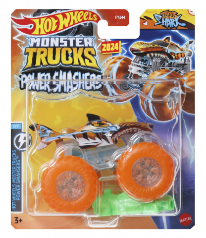 Jocuri si articole copii - HOT WHEELS MONSTER TRUCK MASINUTA TIGER SHARK SCARA 1:64