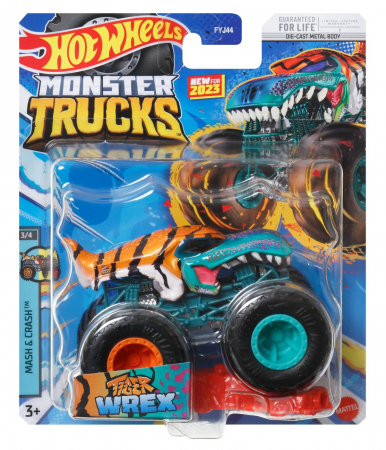 Masinute, Motociclete, Elicoptere, Avioane & Trenulete - Hot Wheels Monster Truck Tiger Wrex 1:64 
