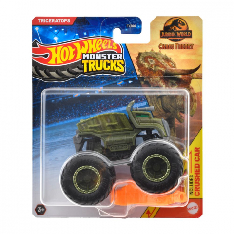 Jocuri si articole copii - HOT WHEELS MONSTER TRUCK MASINUTA TRICERATOPS SCARA 1:64