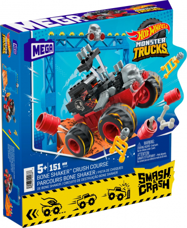 Hot Wheels Monster Truck Mega Set Construcție Cursa Bone Shaker Crush  [1]