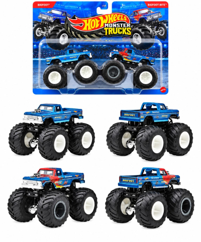 HOT WHEELS MONSTER TRUCK SET 2 MASINI BIGFOOT SI BIGFOOT BITE SCARA 1 LA 64 [3]