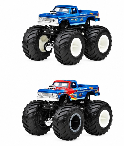 HOT WHEELS MONSTER TRUCK SET 2 MASINI BIGFOOT SI BIGFOOT BITE SCARA 1 LA 64 [1]
