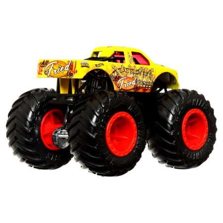 Hot wheels monster truck set 2 masini scara 1 la 64 buns of steel si all fried up [2]