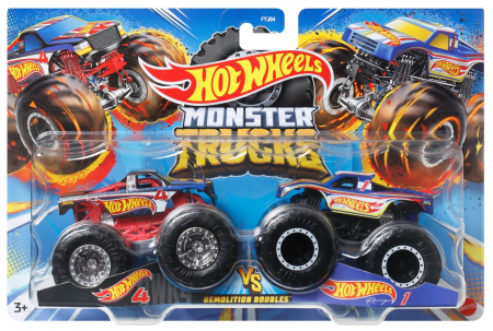 Masinute, Motociclete, Elicoptere, Avioane & Trenulete - HOT WHEELS MONSTER TRUCK SET 2 MASINI SCARA 1 LA 64 HOT WHEELS 1 SI HOT WHEELS 4