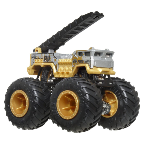 HOT WHEELS MONSTER TRUCK SI MASINUTA METALICA 5 ALARM AURIU [4]