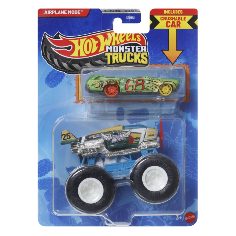 Avioane si Elicoptere jucărie - HOT WHEELS MONSTER TRUCK SI MASINUTA METALICA AIRPLANE MODE