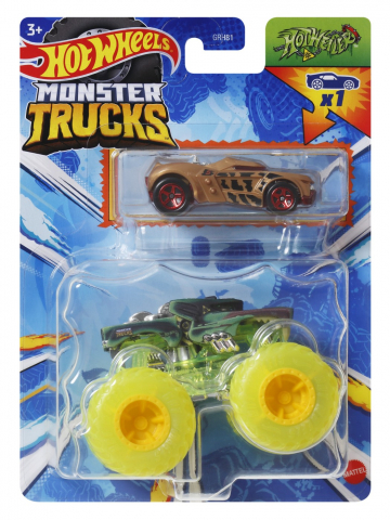 Jocuri si articole copii - HOT WHEELS MONSTER TRUCK SI MASINUTA METALICA HOTWEILER