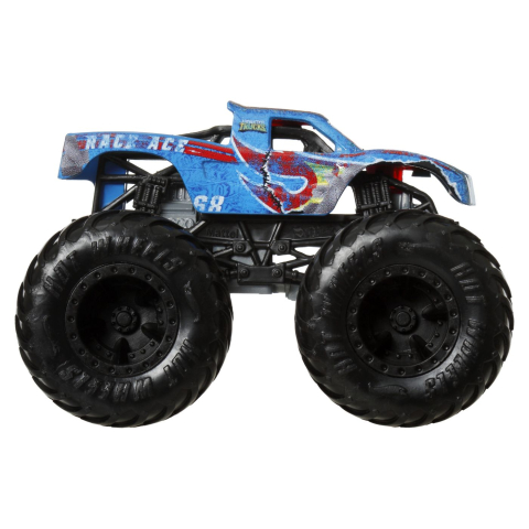 HOT WHEELS MONSTER TRUCK SI MASINUTA METALICA RACE ACE ALBASTRU [5]