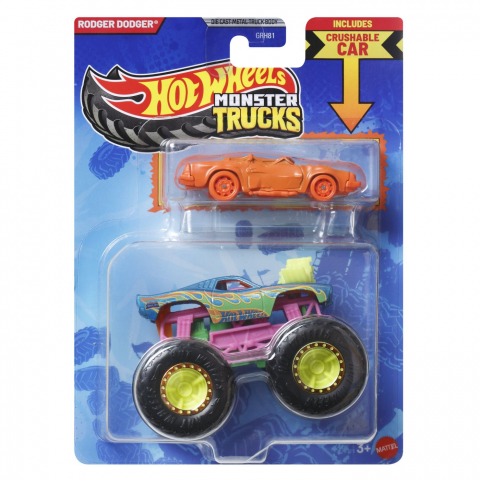Jocuri si articole copii - HOT WHEELS MONSTER TRUCK SI MASINUTA METALICA RODGER DODGER
