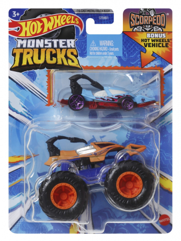 Jocuri si articole copii - HOT WHEELS MONSTER TRUCK SI MASINUTA METALICA SCORPEDO