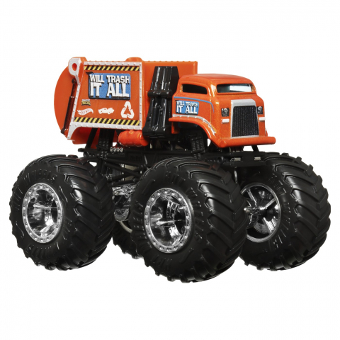 HOT WHEELS MONSTER TRUCK SI MASINUTA METALICA WILL TRASH IT ALL [3]