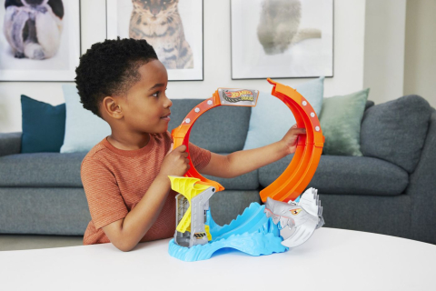 HOT WHEELS MONSTER TRUCKS PISTA SPIRALA IZBIREA RECHINULUI CU 1 MASINUTA MEGA WREX INCLUSA [4]
