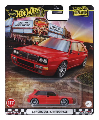 Avioane si Elicoptere jucărie - HOT WHEELS PREMIUM BOULEVARD MASINUTA METALICA LANCIA DELTA INTEGRALE SCARA 1 LA 64