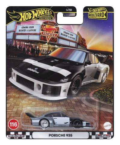 Avioane si Elicoptere jucărie - HOT WHEELS PREMIUM BOULEVARD MASINUTA METALICA PORSCHE 935 SCARA 1 LA 64