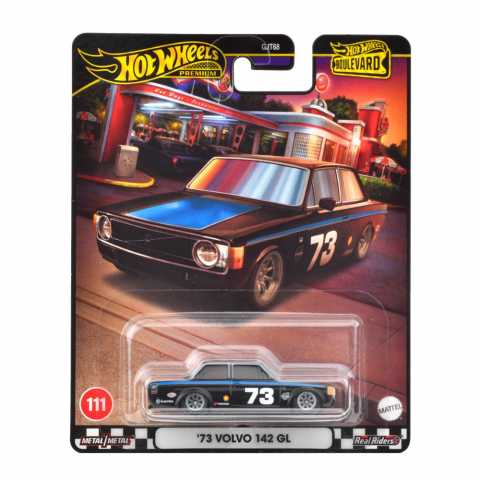 Jocuri si articole copii - HOT WHEELS PREMIUM BOULEVARD MASINUTA METALICA VOLVO 142 GL SCARA 1:64