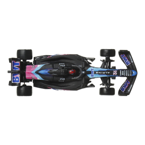 HOT WHEELS PREMIUM REAL RIDERS FORMULA 1 2024 MASINUTA METALICA BWT ALPINE F1 TEAM A524 NUMARUL 31 SCARA 1 LA 64 [3]