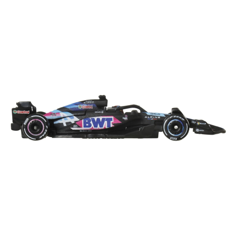 HOT WHEELS PREMIUM REAL RIDERS FORMULA 1 2024 MASINUTA METALICA BWT ALPINE F1 TEAM A524 NUMARUL 31 SCARA 1 LA 64 [2]
