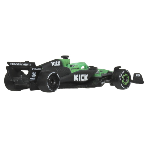 HOT WHEELS PREMIUM REAL RIDERS FORMULA 1 2024 MASINUTA METALICA KICK SAUBER F1 TEAM NUMARUL 27 SCARA 1 LA 64 [2]