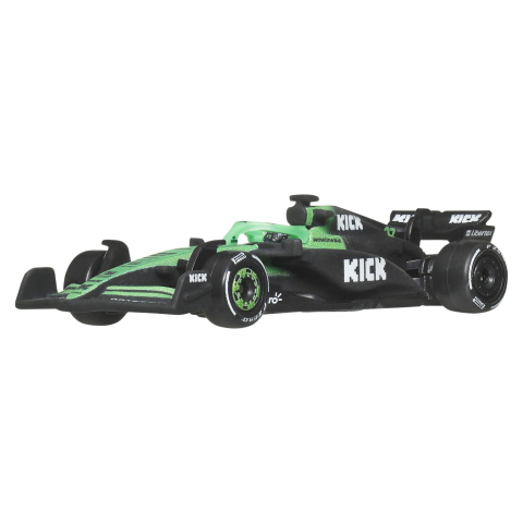 HOT WHEELS PREMIUM REAL RIDERS FORMULA 1 2024 MASINUTA METALICA KICK SAUBER F1 TEAM NUMARUL 27 SCARA 1 LA 64 [1]