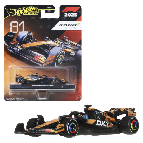 HOT WHEELS PREMIUM REAL RIDERS FORMULA 1 2024 MASINUTA METALICA MCLAREN FORMULA 1 TEAM NUMARUL 81 SCARA 1 LA 64 [6]