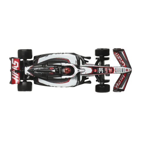 HOT WHEELS PREMIUM REAL RIDERS FORMULA 1 2024 MASINUTA METALICA MONEYGRAM HAAS  F1 TEAM SCARA 1 LA 64 [3]