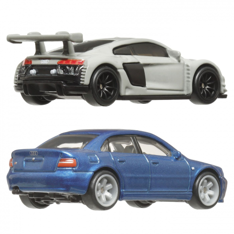 HOT WHEELS PREMIUM SET 2 MASINUTE METALICE AUDI S4 QUATTRO SI AUDI R8 LMS SCARA 1:64 [2]