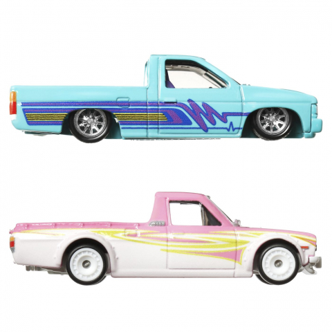 HOT WHEELS PREMIUM SET 2 MASINUTE METALICE DATSUN SUNNY TRUCK SI NISSAN HARDBODY SCARA 1:64 [3]