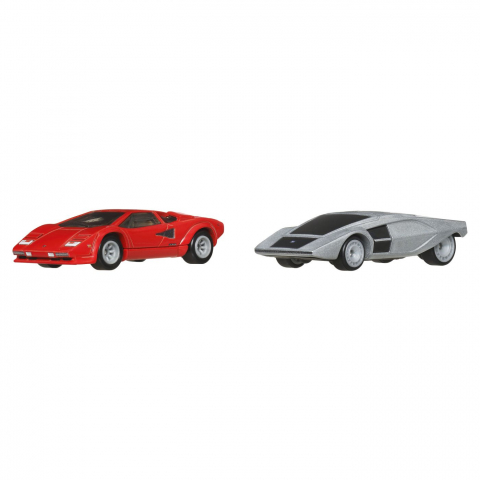 HOT WHEELS PREMIUM SET 2 MASINUTE METALICE LAMBORGHINI COUNTACH LP5000 QV SI LANCIA STRATOS ZERO SCARA 1:64 [1]