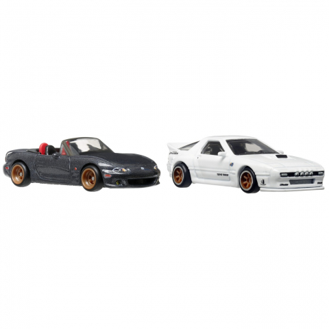 Hot Wheels Premium Set 2 Masinute Metalice Mazdaspeed Miata Si Mazda Rx7 Fc Pandem Scara 1:64 [4]