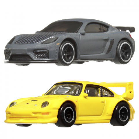 HOT WHEELS PREMIUM SET 2 MASINUTE METALICE PORSCHE 993 GT2 SI PORSCHE 718 CAYMAN GT4 SCARA 1:64 [1]