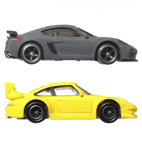 HOT WHEELS PREMIUM SET 2 MASINUTE METALICE PORSCHE 993 GT2 SI PORSCHE 718 CAYMAN GT4 SCARA 1:64 [4]