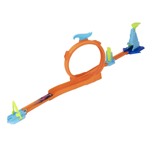 HOT WHEELS STUNT TRACKS PISTA CASCADORII CU BUCLA SI MASINUTA INCLUSA [2]