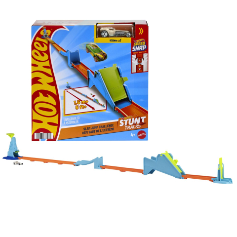 HOT WHEELS STUNT TRACKS PISTA CASCADORII SARITURA CU PROPULSIE CU MASINUTA INCLUSA [5]
