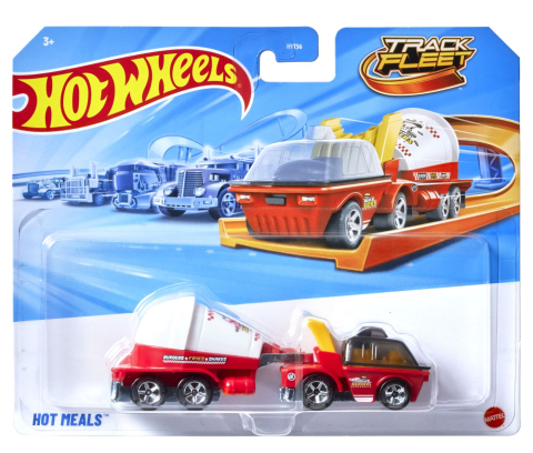 Vehicule și mașinuțe - HOT WHEELS TRACK FLEET MASINA FLOTA HOT MEALS SCARA 1 LA 64