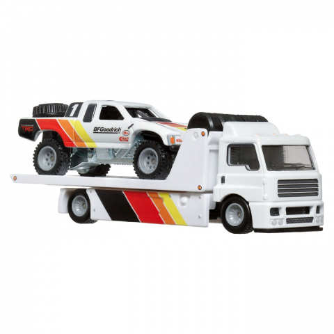 HOT WHEELS TRANSPORTATOR FLEET STREET CU MASINUTA TOYOTA OFF ROAD TRUCK SCARA 1:64 [2]