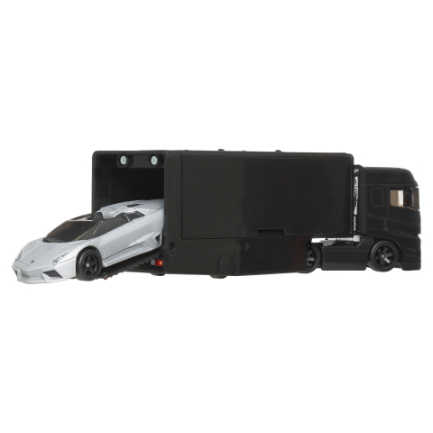 HOT WHEELS TRANSPORTATOR FLIPSIDER HAULER CU MASINUTA LAMBORGHINI REVENTON ROADSTER SCARA 1 LA 64 [1]