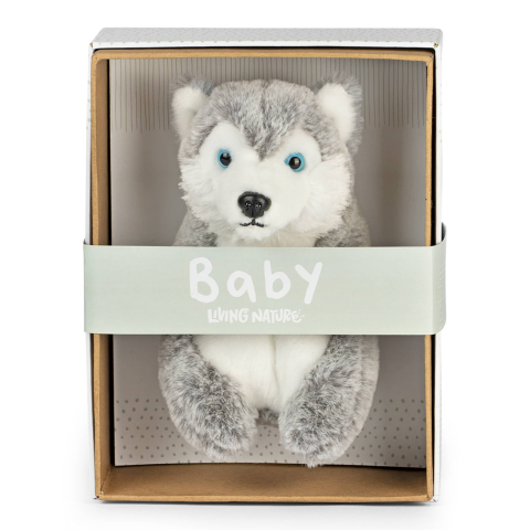 Husky Bebeluș de pluș 17 cm în cutie – Living Nature [1]