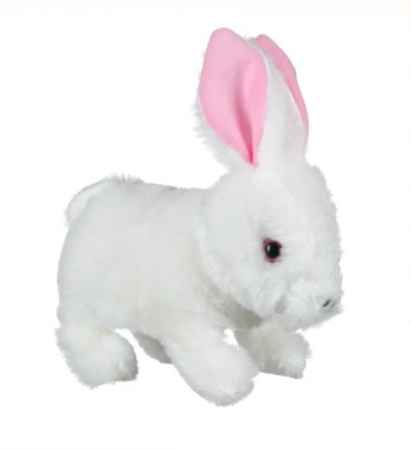 Jocuri si articole copii - Iepuras interactiv cu urechi roz cu sunet si miscare