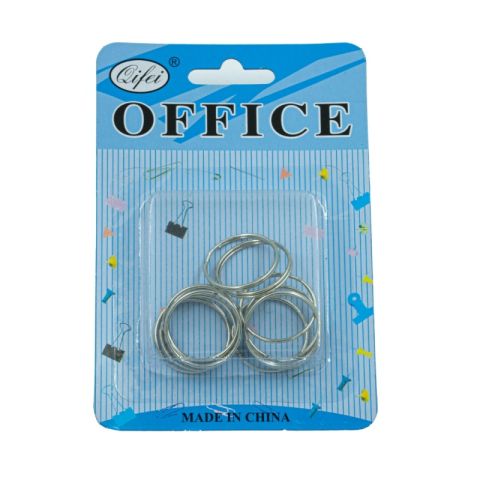Materiale și accesorii craft - Inele metalice pentru chei si brelocuri, 25 mm, set 12 bucati