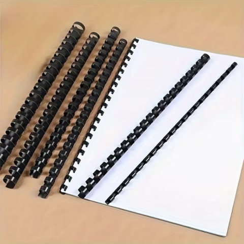 Papetarie & Birotica - Inele plastic pentru îndosariere Office Cover, 28 mm, negru, set 50 bucăți