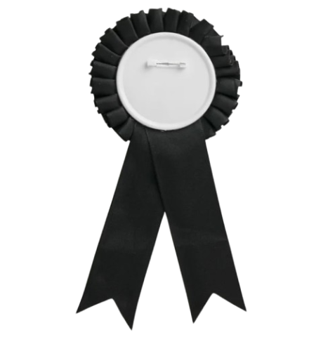 Insigna de absolvire cu ac de siguranta, 11x24 cm, alb-negru-auriu [1]