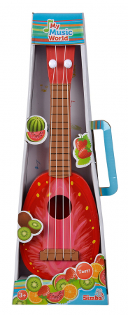 Jocuri si articole copii - Instrument Muzical Ukulele cu Design de Căpșună 