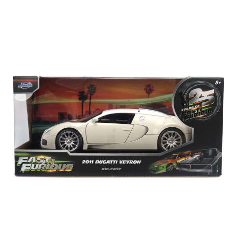 Vehicule și mașinuțe - JADA FAST AND FURIOUS MASINUTA METALICA BUGATTI VEYRON 2011 SCARA 1 LA 24