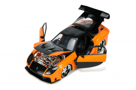 Masinute, Motociclete, Elicoptere, Avioane & Trenulete - Jada Fast and Furious Mașinuță Metalică Mazda RX7 19cm